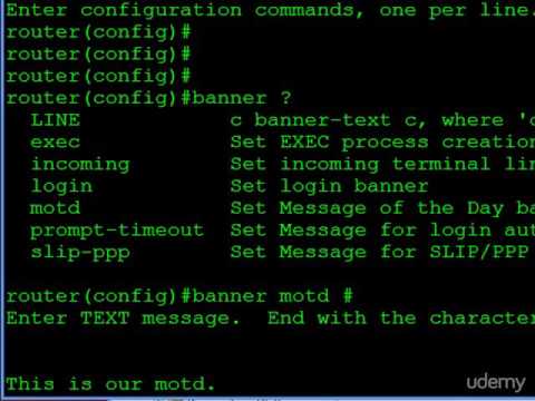 19. Configuring Cisco Banners