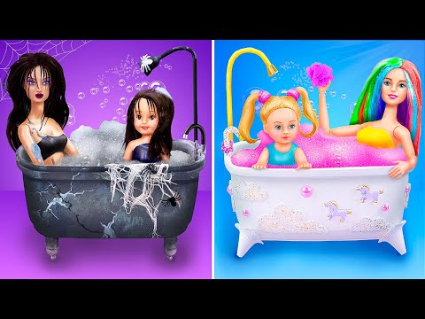 Gökkuşağı Ailesi ve Siyah Aile / Kendin Yap Tarzı 10 Barbie Bebek Fikri
