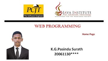 Java Institute | Web Programming | Home Page | E-shop | K.G.Pasindu Surath