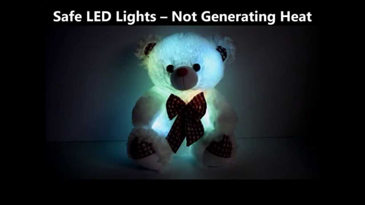 LED Light Up Bow Tie Teddy Bear 