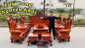 SIÊU PHẨM HOÀNG GIA NGUYÊN KHỐI TÂN CỔ ĐIỂN MẪU TAY BO CONG CỰC ĐẸP | THẾ GIỚI ĐỒ GỖ VIP