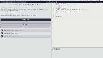 Intermediate Algorithm Scripting: Sum All Primes