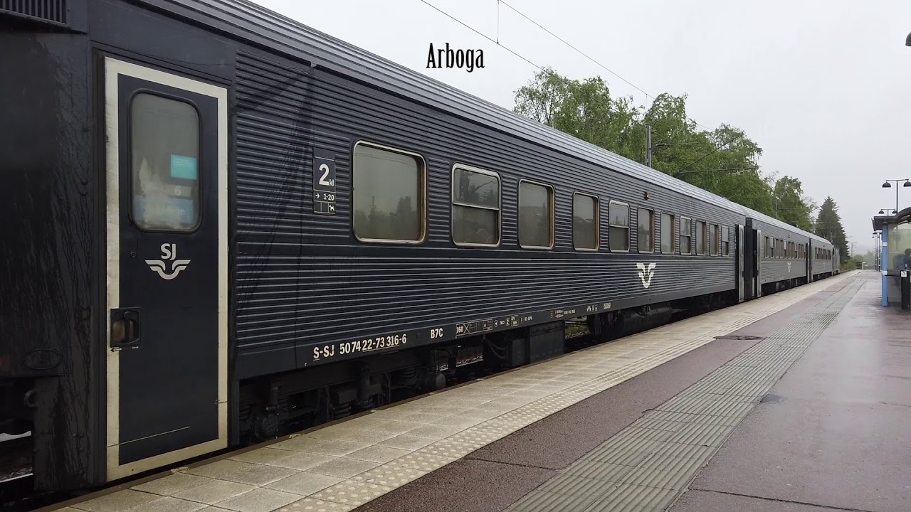 Malmö C -  Stockholm C. Via Eskilstuna, Arboga och Uppsala.