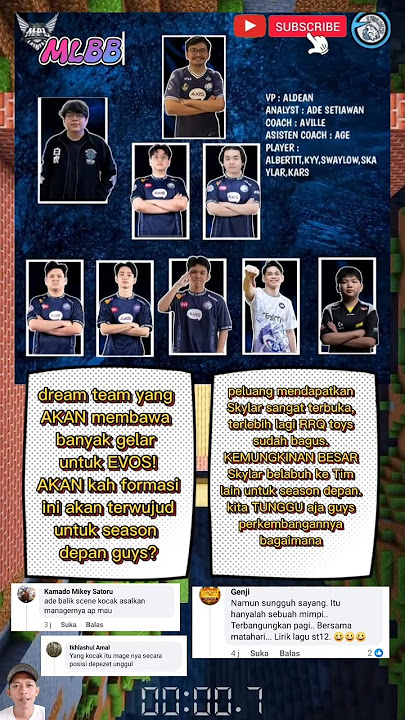 Jangan Kaget! EVOS LEGEND Diam-diam Siap Dominasi season 16 dengan Roster Ini!' #evos #mobilelegends