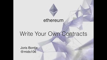 Ethereum: Write your own smart contracts + Q&A