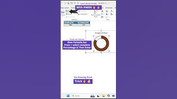 How to create doughnut chart in excel😮🤗 | Excel Doughnut Chart🔥📈👍 #spreadsheet #shorts #excel