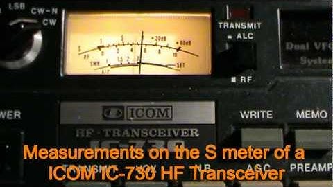 ICOM IC-730 HF Transceiver S meter measurements