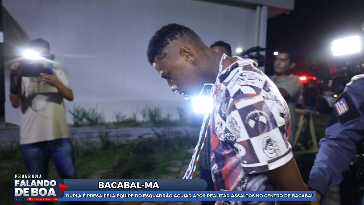 DUPLA É PRESA PELA EQUIPE DO ESQUADRÃO AGUIAR APÓS REALIZAR ASSALTOS NO CENTRO DE BACABAL