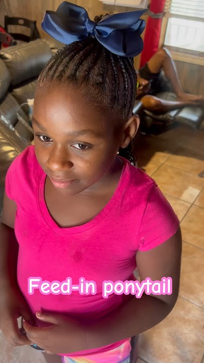  Feed-in ponytail#braidedhairstyles #ponytail #hairstylist #shorts - YouTube