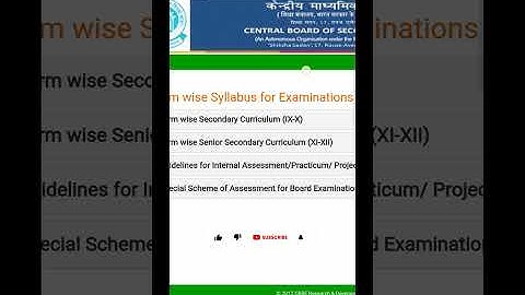CBSE Latest News | CBSE Term Wise Syllabus 2021-22 Class-9, 10, 11, 12 | #Shorts