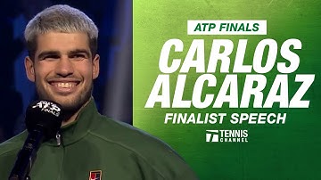 Carlos Alcaraz Finalist Speech | 2025 ATP Finals
