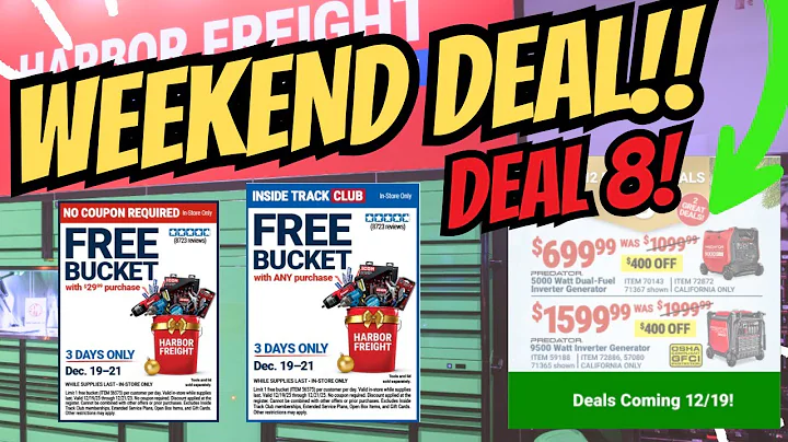 Harbor Freight Weekend Deal + Deal 8 Revealed — Predator Generator Discounts!