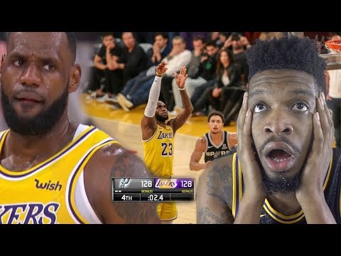 LEBRON REALLY CHOKED... LAKERS vs SPURS HIGHLIGHTS REACTION