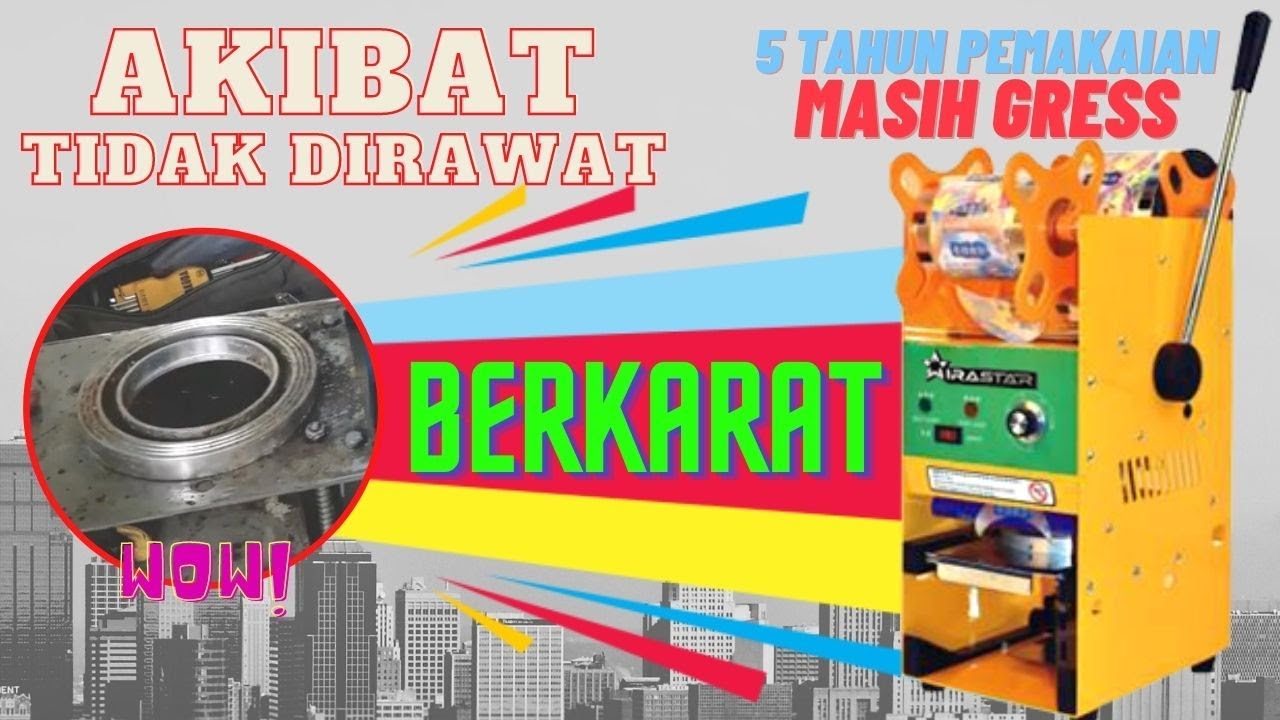 cara membersihkan sealer cup manual ( mesin press )