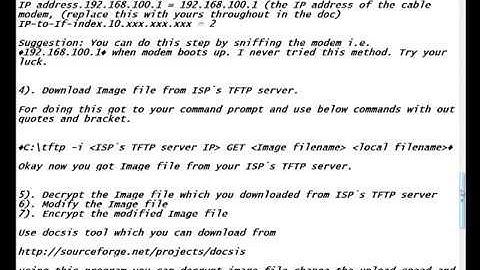 Hacking your Modem for unlimited speed