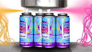 Crushing Silly String Cans! (Hydraulic Press)