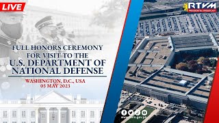 Full Honors Ceremony for Visit to the U.S. Department of National Defense 5/3/2023