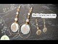 【DIY】シェルプレート＆パールのイヤリング　アクセサリー作り（金具を変えればピアスも作れるよ）：Make shell plate earrings