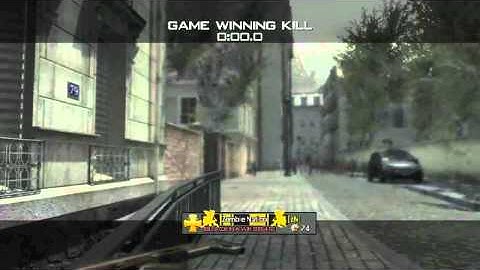 MW3 random across map throwing knife Game winning kill