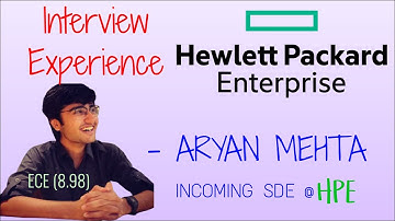 HPE INTERVIEW EXPERIENCE (SDE) 🔥🔥 Ft. Aryan Mehta 🤩😎🔥