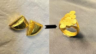 24k gold ring making video | How to make gold ring at home