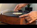 Belt-Driven 3-Speed BT Record Player with Built-in Stereo Speakers/Headphone Jack/Aux In/RCA Output