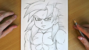 Kid Goku SSJ4 Drawing Tutorial | How to Draw Anime | Dragon Ball Daima