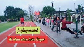 joging santai di alun alun kota Bogor