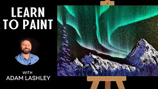 Paint with Adam | Northern Lights | Wet on Wet Oil Painting