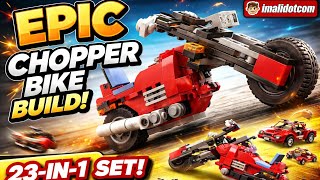 INSANE Chopper Bike Build 🔥 23-in-1 Decool 3110 Building Blocks #imalidotcom