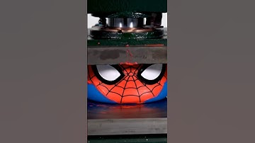 Spiderman slime crushed by hydraulic press machine asmr satisfying video #asmr #satisfying #spider