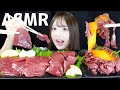 【ASMR】馬刺し🥩赤身/ハツ刺し/桜ユッケ🐴新居で黒背景導入🖤【mubang】