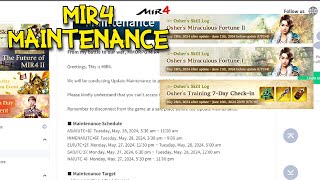 MIR4 MAINTENANCE, EVENTS AND FUTURE CONTENTS!