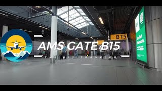 Walk around: Flughafen Amsterdam: Spaziergang am Gate B15