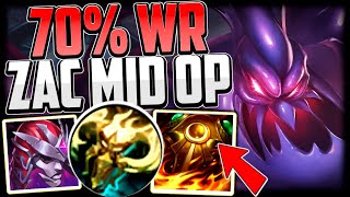 NEW ZAC MID STRAT IS THE ONLY WAY TO PLAY HIM! (70% WR BUILD) - Zac Season 13 League of Legends