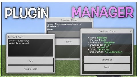 Plugin PluginManager For PocketMine 4.0.0 Free