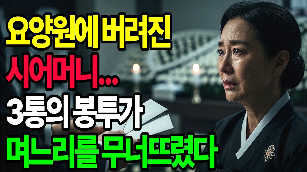 요양원에 버려진 시어머니… 3통의 봉투가 며느리를 무너뜨렸다