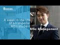 A week in the life of an msc management student