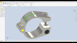 Autodesk inventor 2024 Exercise 14 Design Metal Clamp