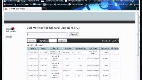 Asterisk User Application Voicemail and Call Log