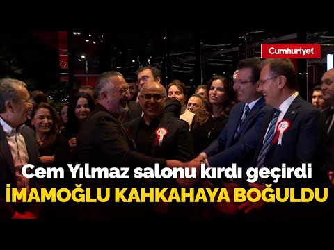 Cem Yılmaz salonu kırdı geçirdi: Ekrem İmamoğlu ve diğer başkanlar kahkahaya boğuldu