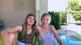 Yoga Challenge In The Pool Girls Gymnastics Water Fun With Friends