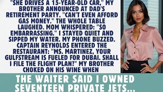 Dad’s Retirement Party: Brother Mocked Me as Broke—Then My Pilot Announced the Jet Update