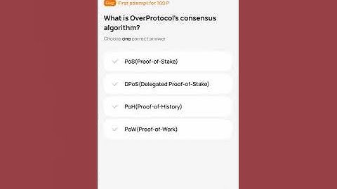 What is OverProtocol’s consensus algorithm? ||Quiz answer of OverWallet 03March2024 #overwallet