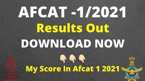 AFCAT 1 2021 RESULT OUT || HOW TO CHECK?