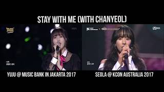 [Yuju (GFRIEND) x Seola (WJSN) (with EXO Chanyeol)] Stay With Me - Cover Stage (Split Audio)