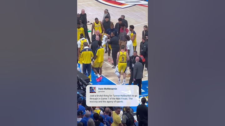 Dave McMenamin's angle of Tyrese Haliburton exiting Game 7 of the NBA Finals