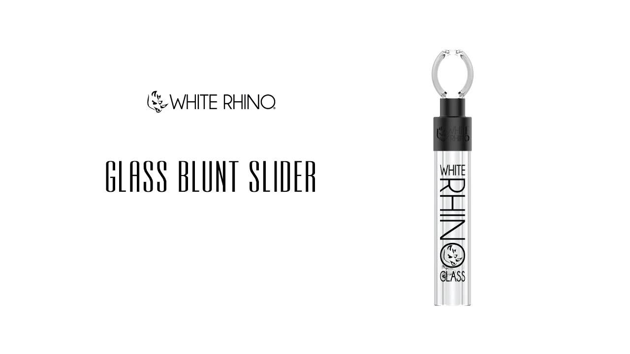 The White Rhino Glass Blunt Slider is used with dry herbs as a dry herb pip...