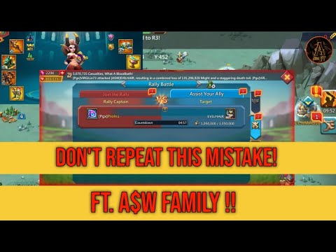 Mistakes in Defending Rally ? Lords Mobile With A$W Family in Action!