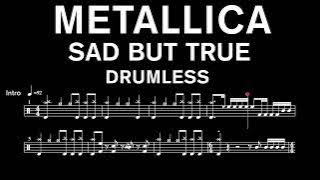 Metallica - Sad But True - Drumless (with scrolling drum score)